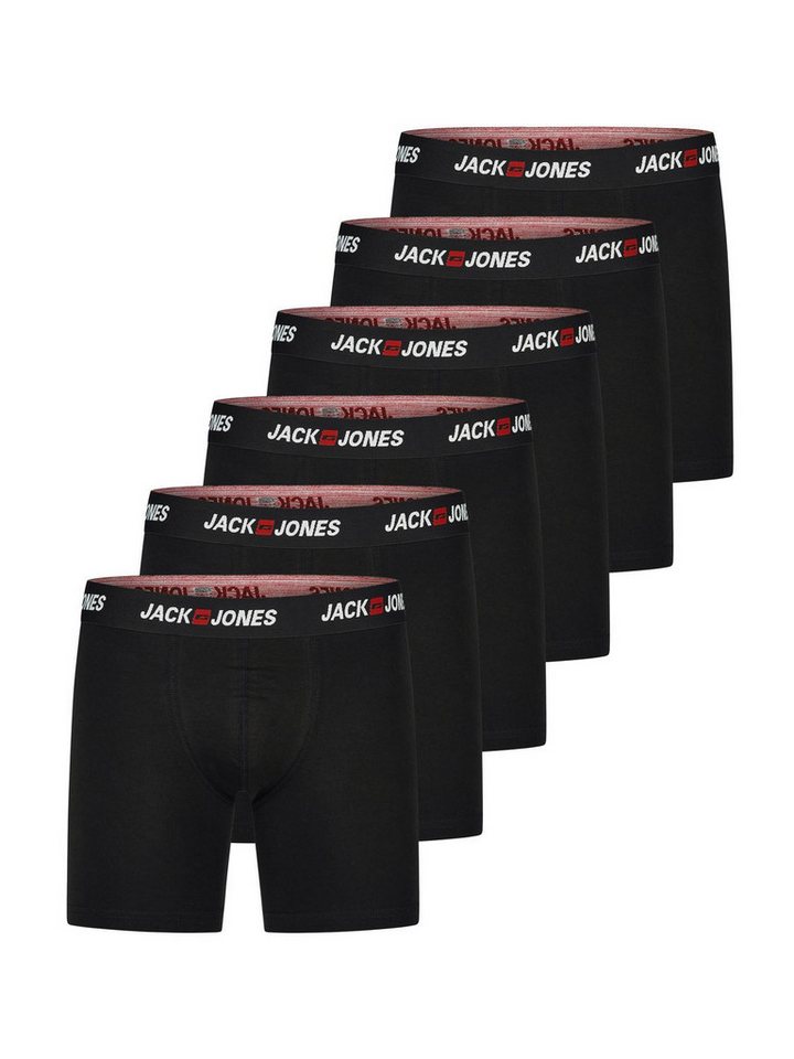 Jack & Jones Boxershorts Herren Retroshorts JACCORP 6er Pack Regular Fit (Vorteilspack, 6-St) Unterhosen mit Stretch von Jack & Jones