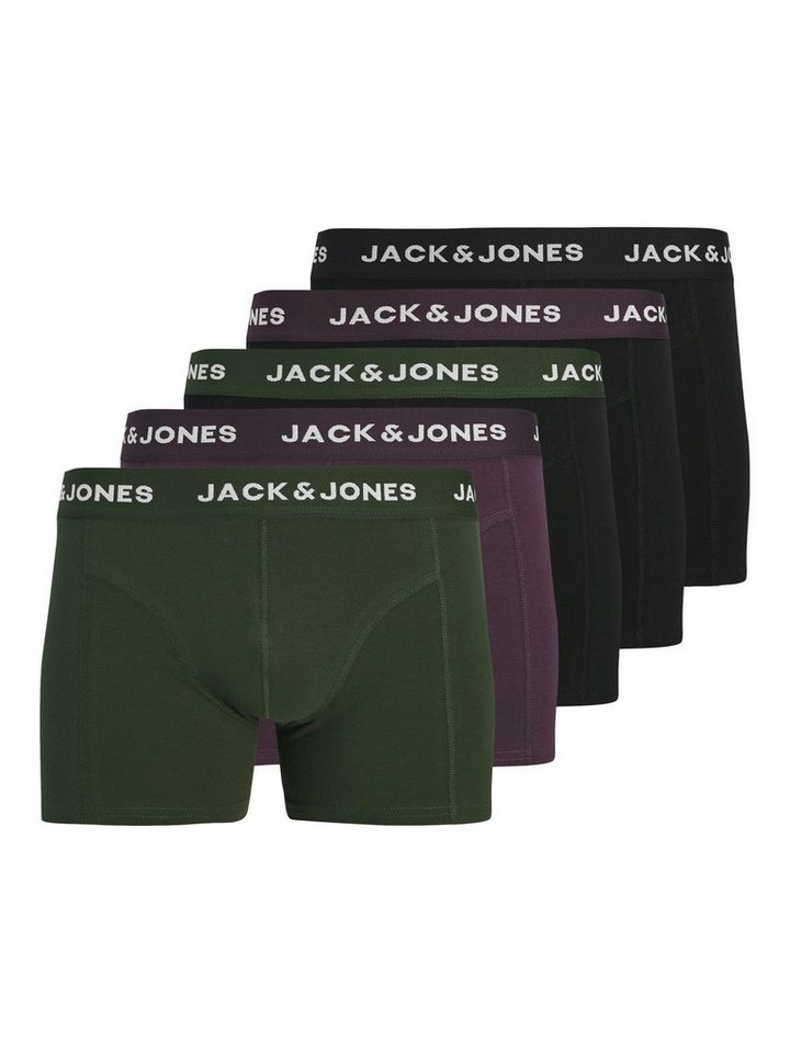 Jack & Jones Boxershorts Jack & Jones 5er Pack Herren Boxershorts schwarz Unterwäsche Trunks von Jack & Jones