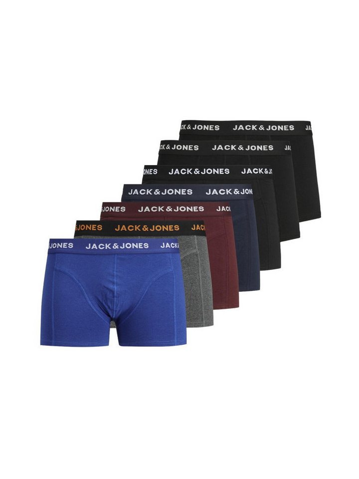 Jack & Jones Boxershorts Jack & Jones 7er Pack Herren Boxershorts schwarz Unterwäsche Trunks von Jack & Jones