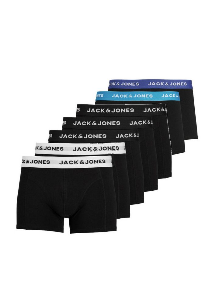 Jack & Jones Boxershorts Jack & Jones 7er Pack Herren Boxershorts schwarz Unterwäsche Trunks von Jack & Jones