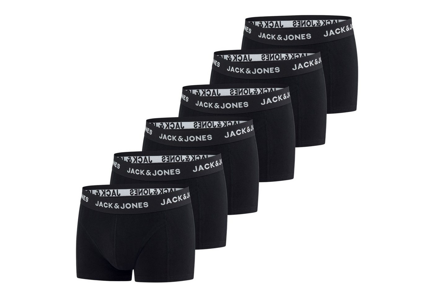 Jack & Jones Boxershorts Jungen Retroshorts J&J 6 PACK JACJEANS TRUNKS JUNIOR (Vorteilspack, 6-St) Unterhosen mit Stretch von Jack & Jones