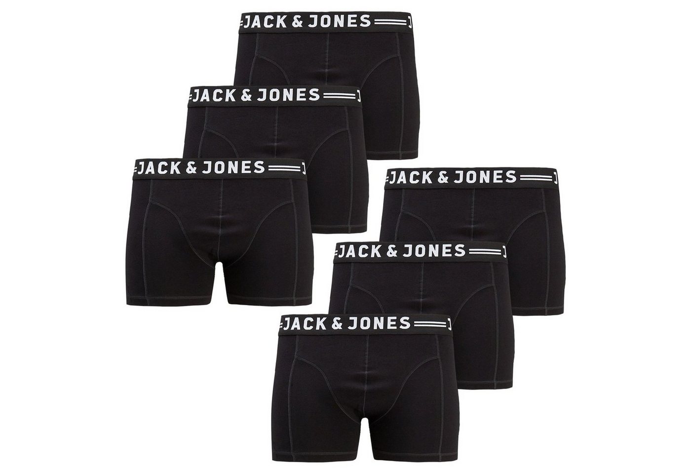 Jack & Jones Boxershorts SENSE 6er Pack (6-St) mit Logo Webbund von Jack & Jones