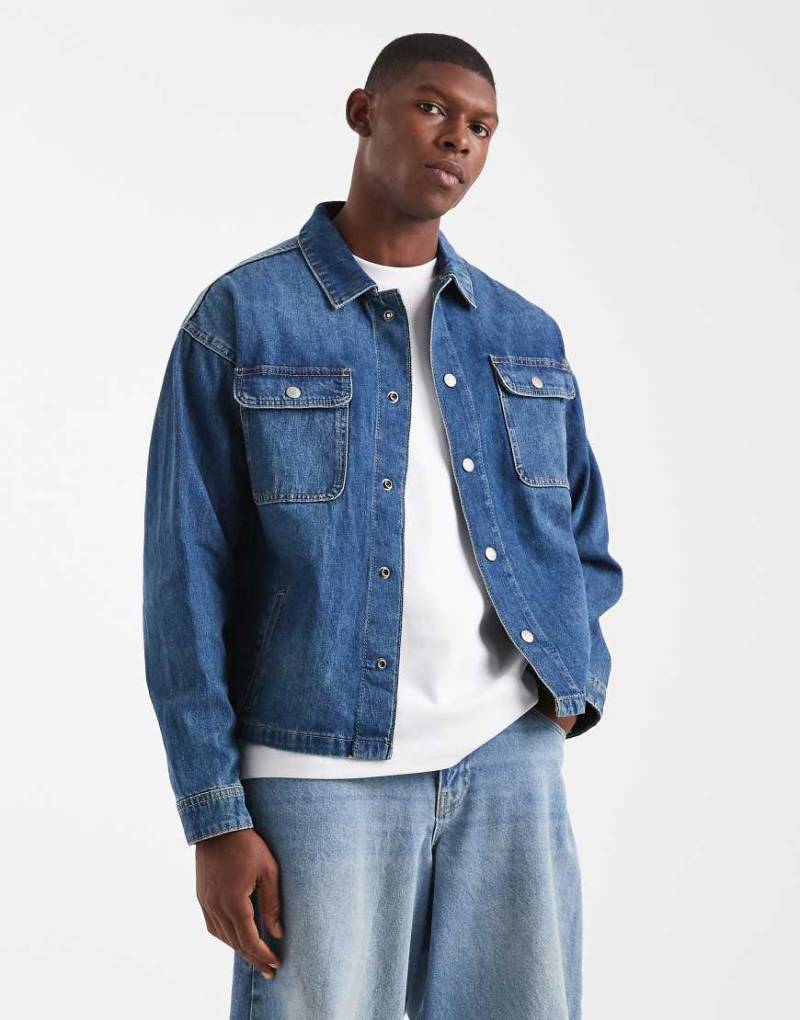 Jack & Jones - Boxy-Fit-Jeansjacke aus mittelblauem Denim von Jack & Jones