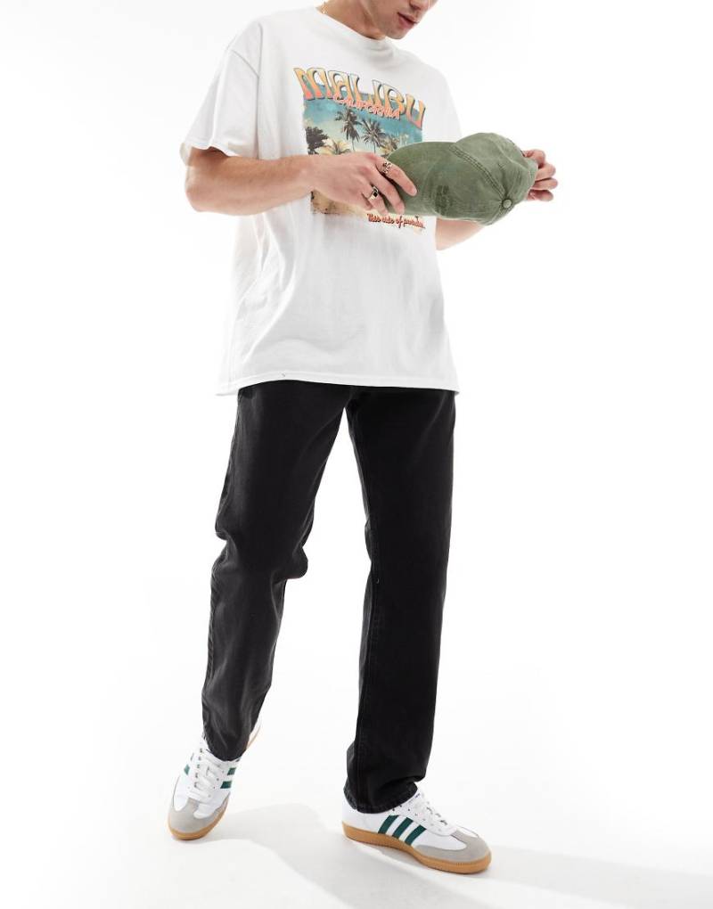 Jack & Jones - Chris - Gerade geschnittene Jeans in verwaschenem Schwarz von Jack & Jones