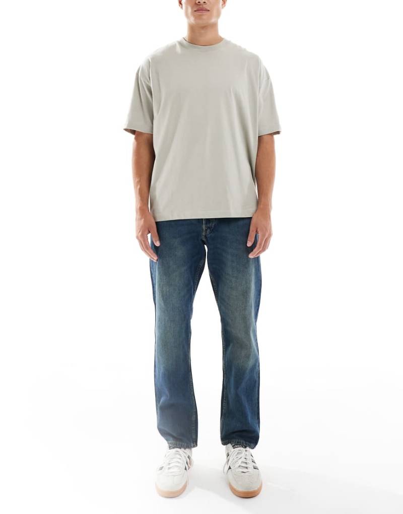 Jack & Jones - Chris - Straight Jeans in Mittelblau von Jack & Jones