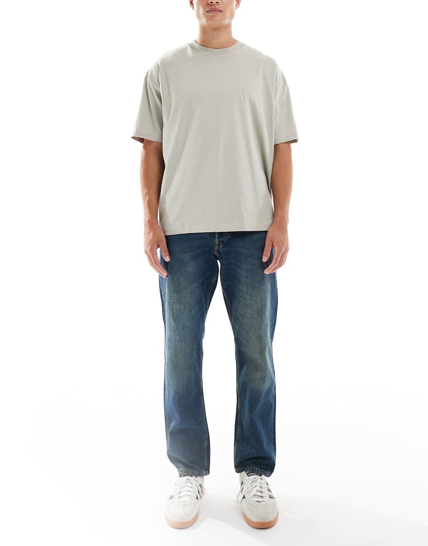 Jack & Jones - Chris - Straight Jeans in Mittelblau von Jack & Jones