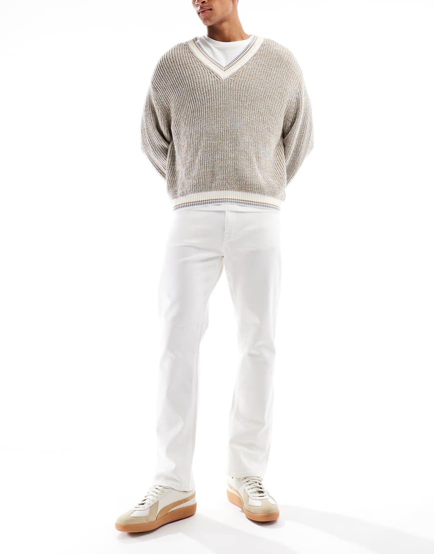 Jack & Jones - Chris - Straight Jeans in Weiß von Jack & Jones