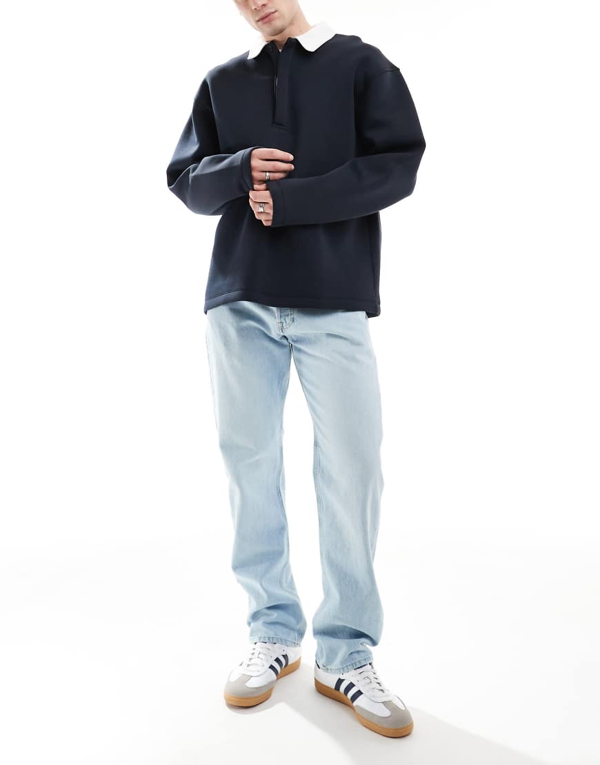 Jack & Jones - Chris - Straight Jeans ohne Stretchanteil in blauer Waschung von Jack & Jones