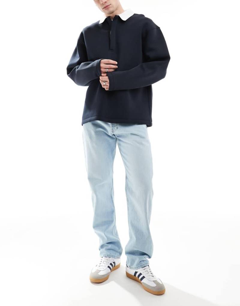 Jack & Jones - Chris - Straight Jeans ohne Stretchanteil in blauer Waschung von Jack & Jones