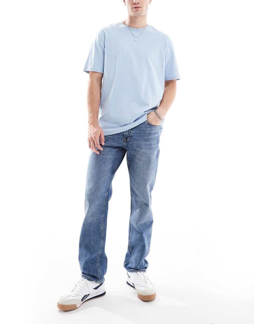 Jack & Jones - Clark - Straight Jeans in Mittelblau von Jack & Jones