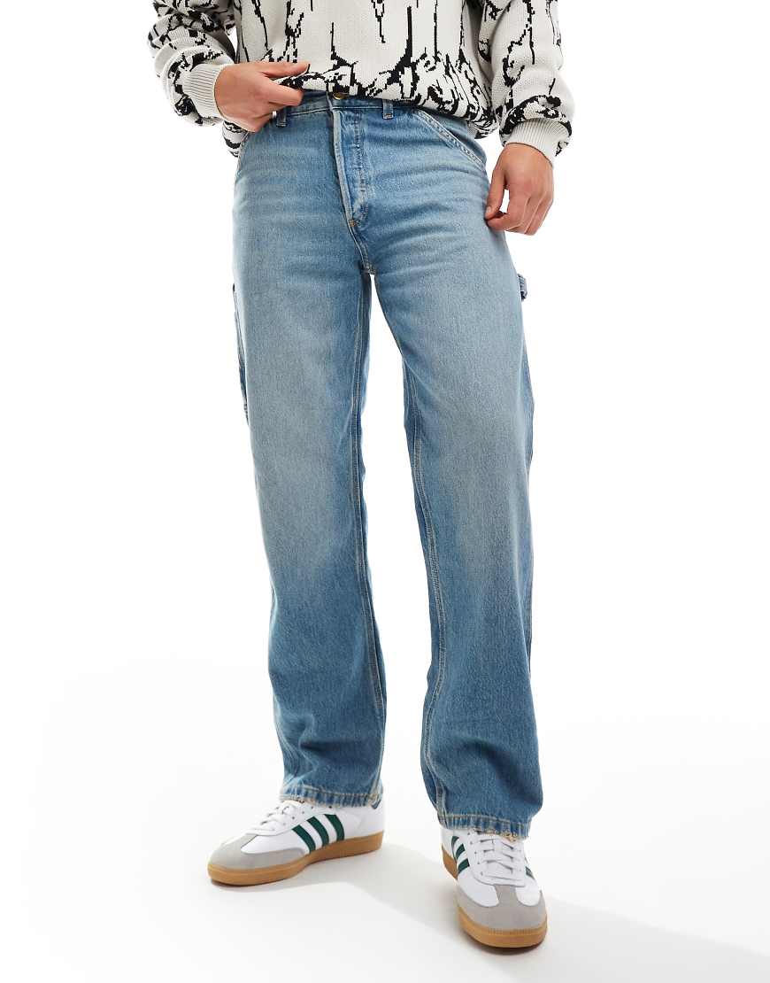 Jack & Jones - Eddie - Lässig geschnittene Jeans in blauer Vintage-Waschung von Jack & Jones
