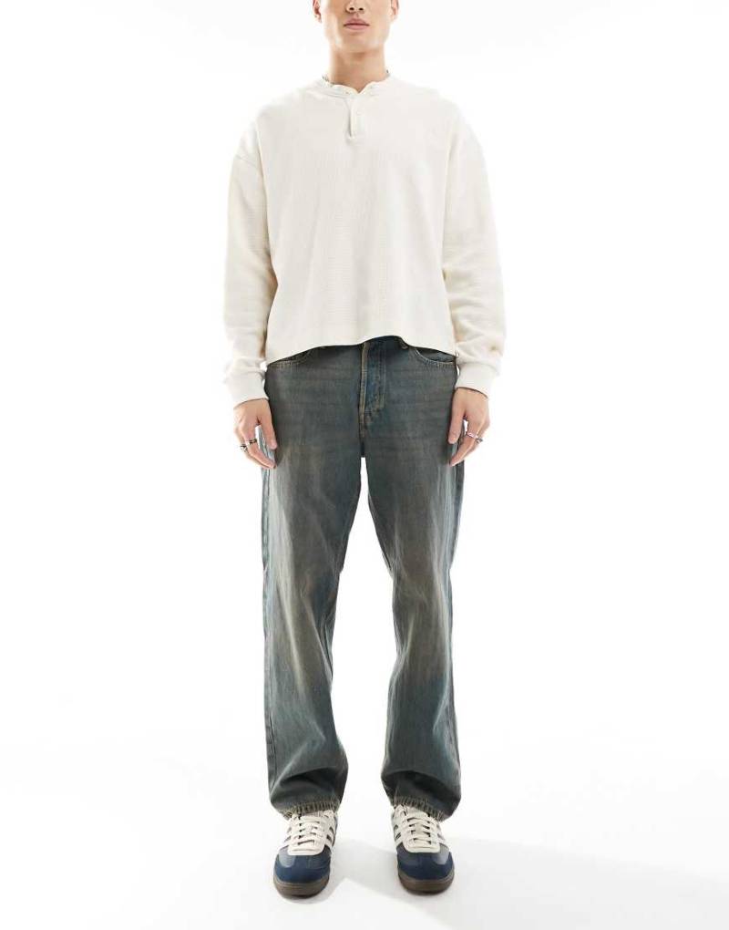 Jack & Jones - Eddie - Lässig geschnittene Jeans in einer Waschung mit Braunstich von Jack & Jones