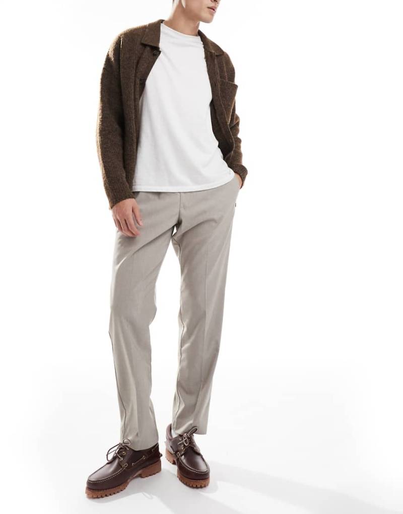 Jack & Jones - Elegante, schmal zulaufende Hose in Beige mit weitem Schnitt und Tunnelzug-Neutral von Jack & Jones