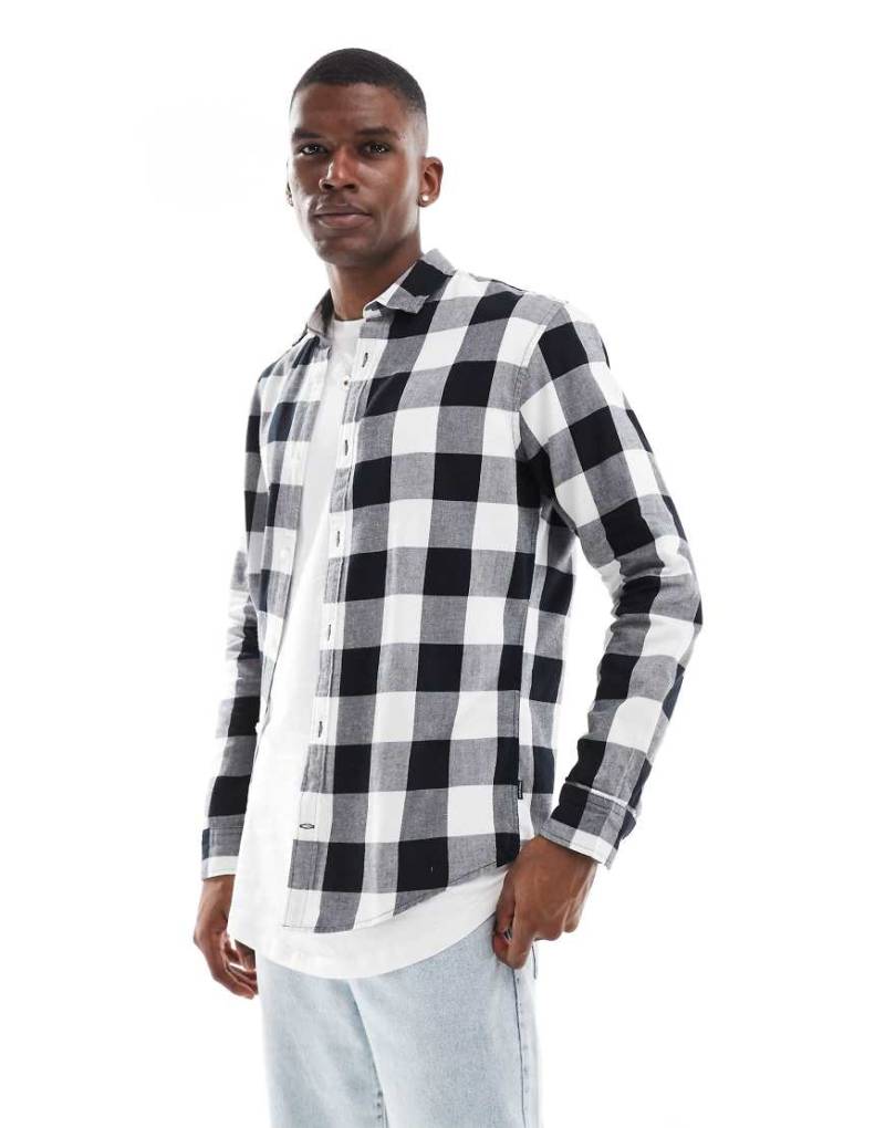 Jack & Jones Essentials - Holzfällerhemd aus Flanell in Schwarz und Weiß von Jack & Jones