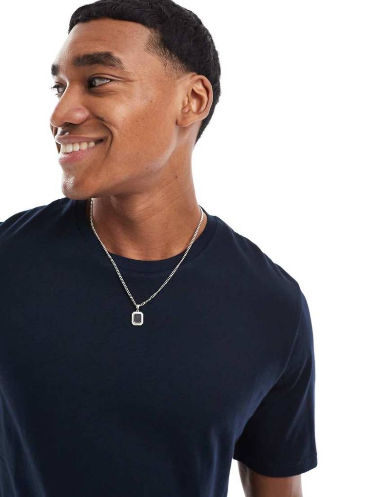 Jack & Jones Essentials - T-Shirt aus Baumwolle in Marineblau mit Rundhalsausschnitt - NAVY von Jack & Jones