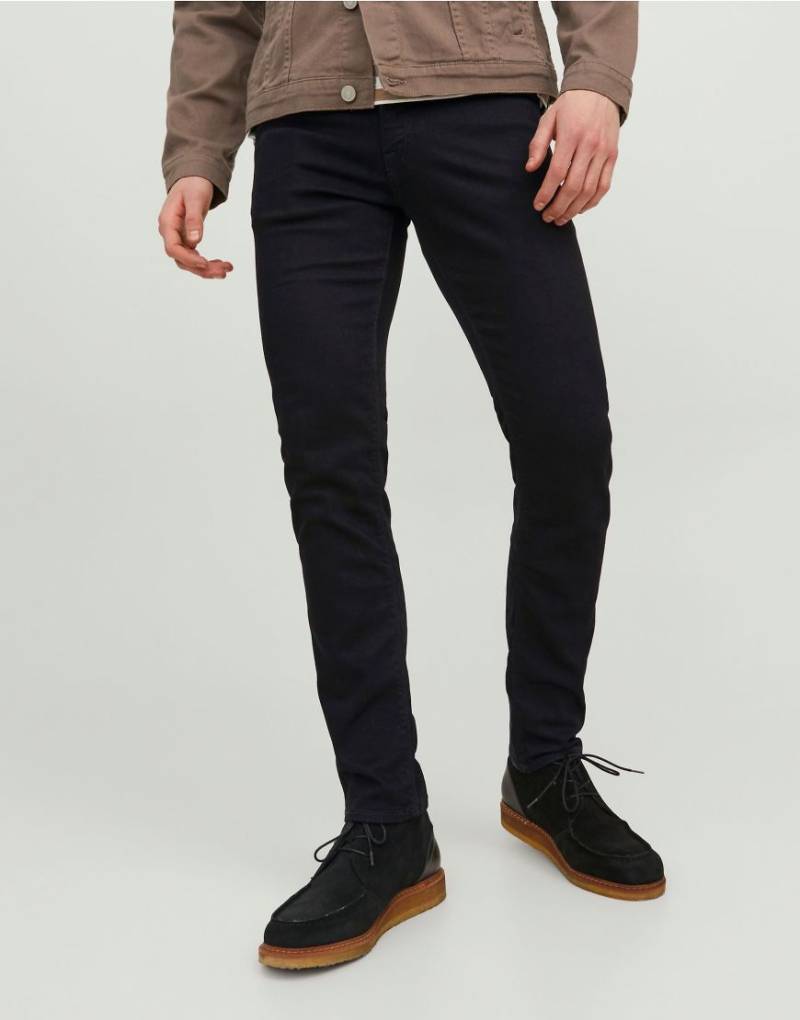 Jack & Jones - Felix - Enge Jeans aus schwarzem Denim von Jack & Jones