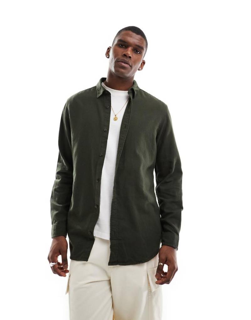 Jack & Jones - Flanellhemd in Khaki-Grün von Jack & Jones