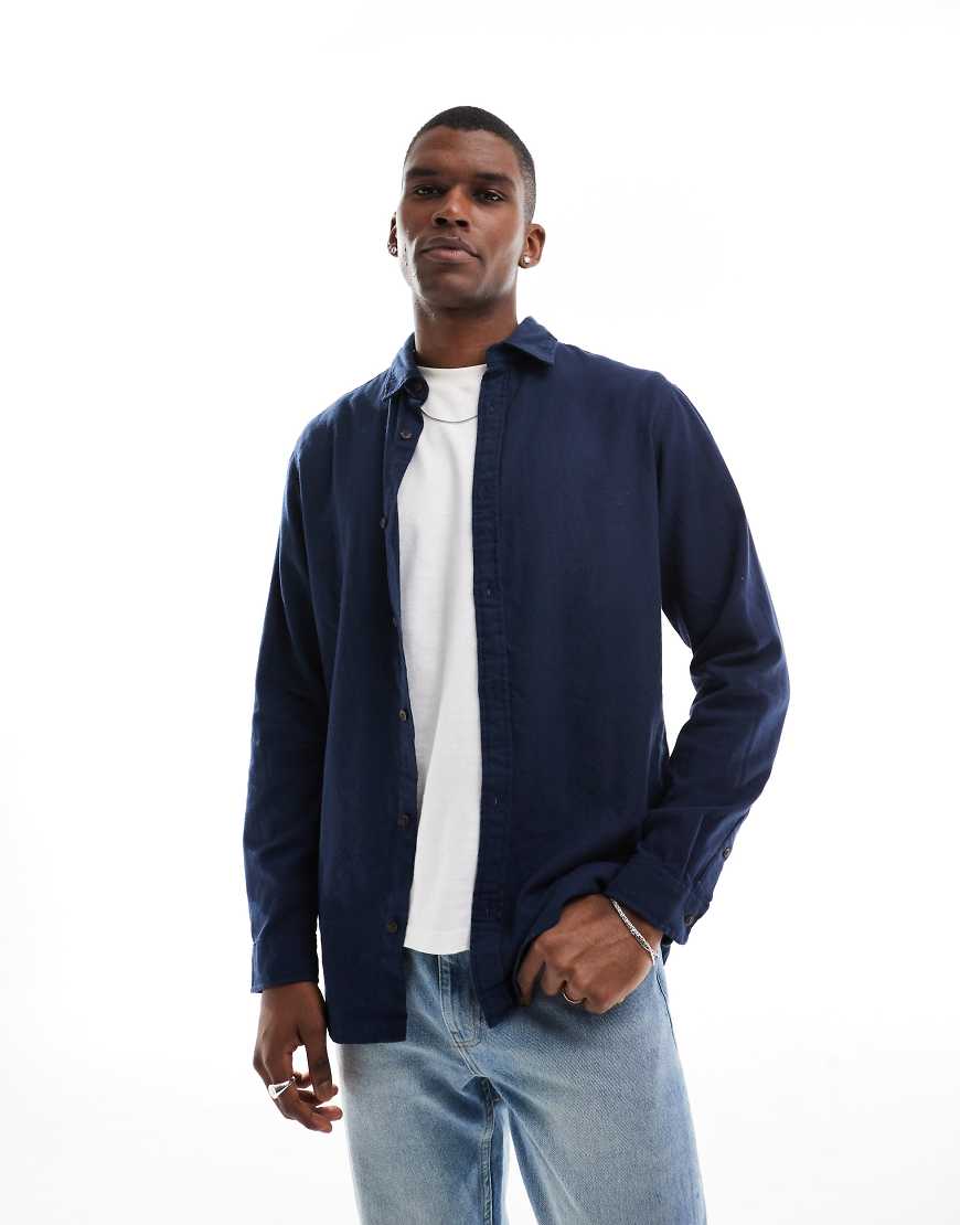 Jack & Jones - Flanellhemd in Marineblau von Jack & Jones