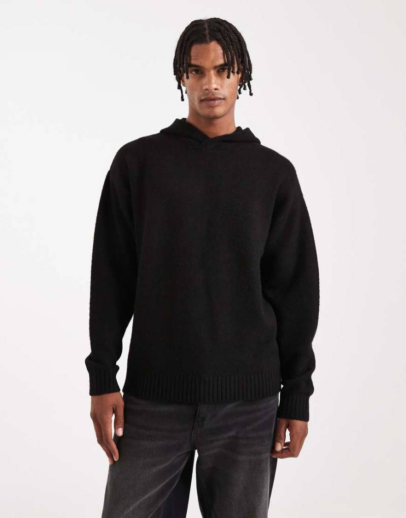 Jack& Jones - Flauschiger Kapuzenpullover aus Strickstoff in Schwarz Jack& Jones - Flauschiger Kapuzenpullover aus Strickstoff in Schwarz von Jack & Jones