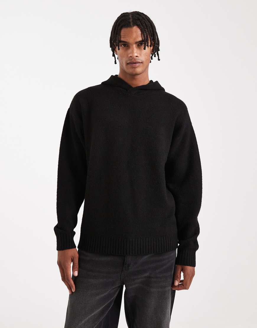Jack& Jones - Flauschiger Kapuzenpullover aus Strickstoff in Schwarz Jack& Jones - Flauschiger Kapuzenpullover aus Strickstoff in Schwarz von Jack & Jones