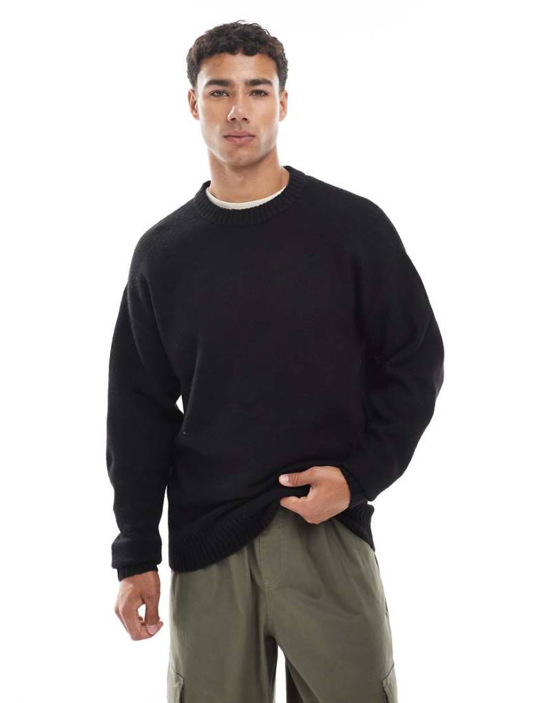 Jack & Jones - Flauschiger Oversize-Pullover in Schwarz von Jack & Jones