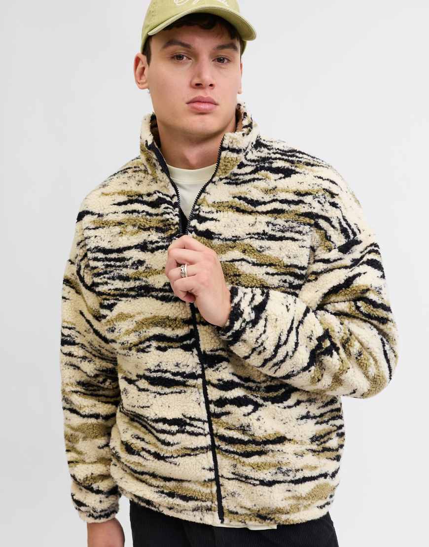 Jack & Jones - Fleece-Sweatshirt in Hellbeige-Neutral von Jack & Jones