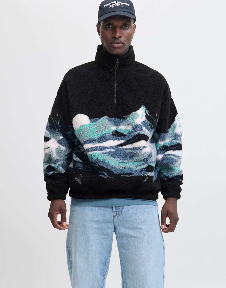 Jack & Jones - Fleece-Sweatshirt in Schwarz von Jack & Jones