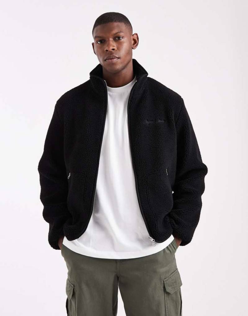Jack & Jones - Fleecejacke in Schwarz mit zwei Reißverschlüssen Jack & Jones - Fleecejacke in Schwarz mit zwei Reißverschlüssen von Jack & Jones