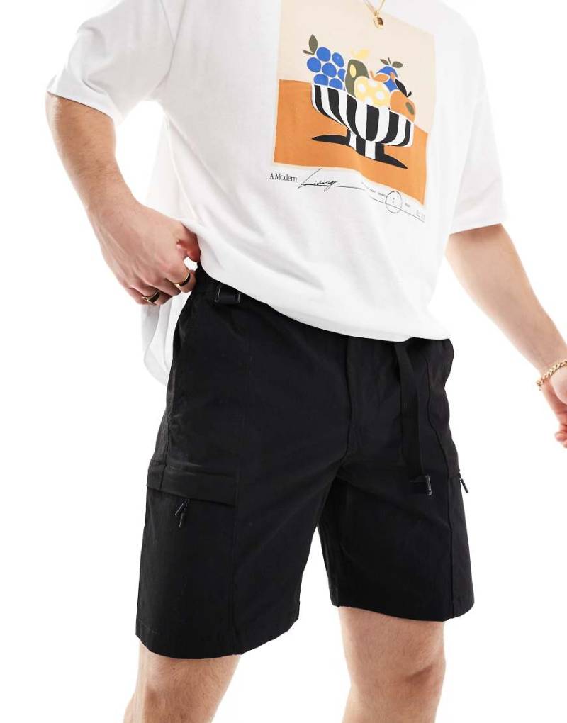 Jack & Jones - Funktions-Cargo-Shorts in Schwarz von Jack & Jones
