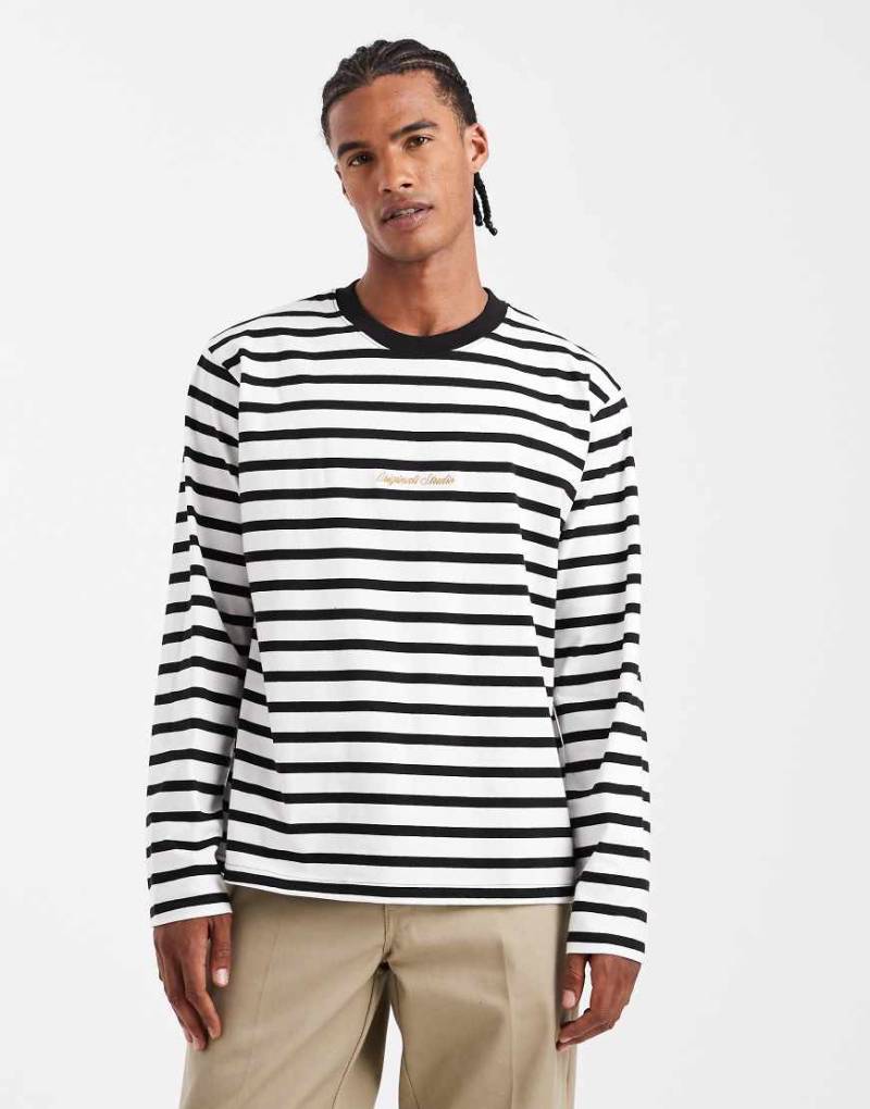 Jack & Jones - Gestreiftes Oversize-T-Shirt in Schwarz und Weiß Jack & Jones - Gestreiftes Oversize-T-Shirt in Schwarz und Weiß von Jack & Jones