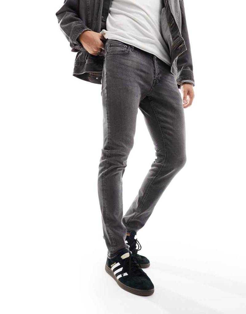 Jack & Jones - Glenn - Schmal geschnittene Jeans in Grau-Schwarz von Jack & Jones