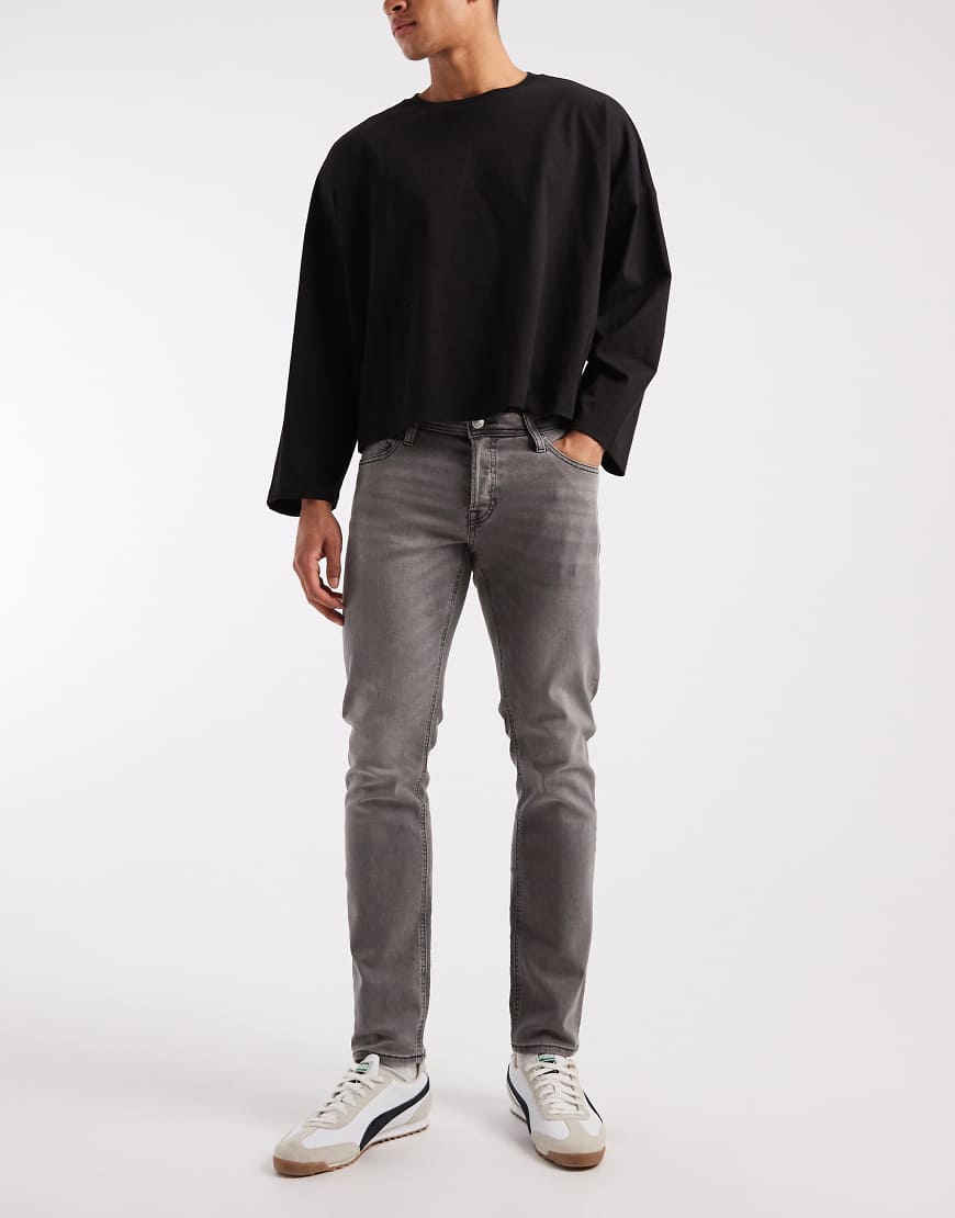 Jack & Jones - Glenn - Schmal geschnittene Jeans in Grau von Jack & Jones