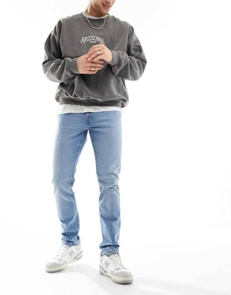 Jack & Jones - Glenn - Schmal geschnittene Jeans in Hellblau von Jack & Jones