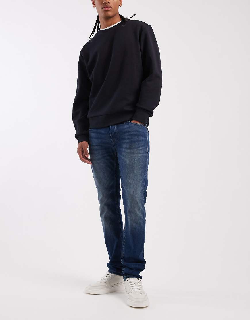Jack & Jones - Glenn - Schmal geschnittene Jeans in Mittelblau von Jack & Jones