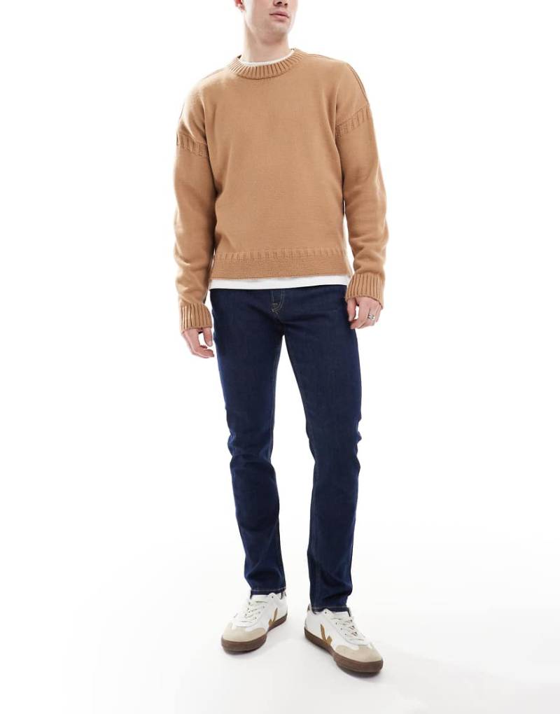 Jack & Jones - Glenn - Slim Fit Jeans in dunkelblauer Waschung von Jack & Jones