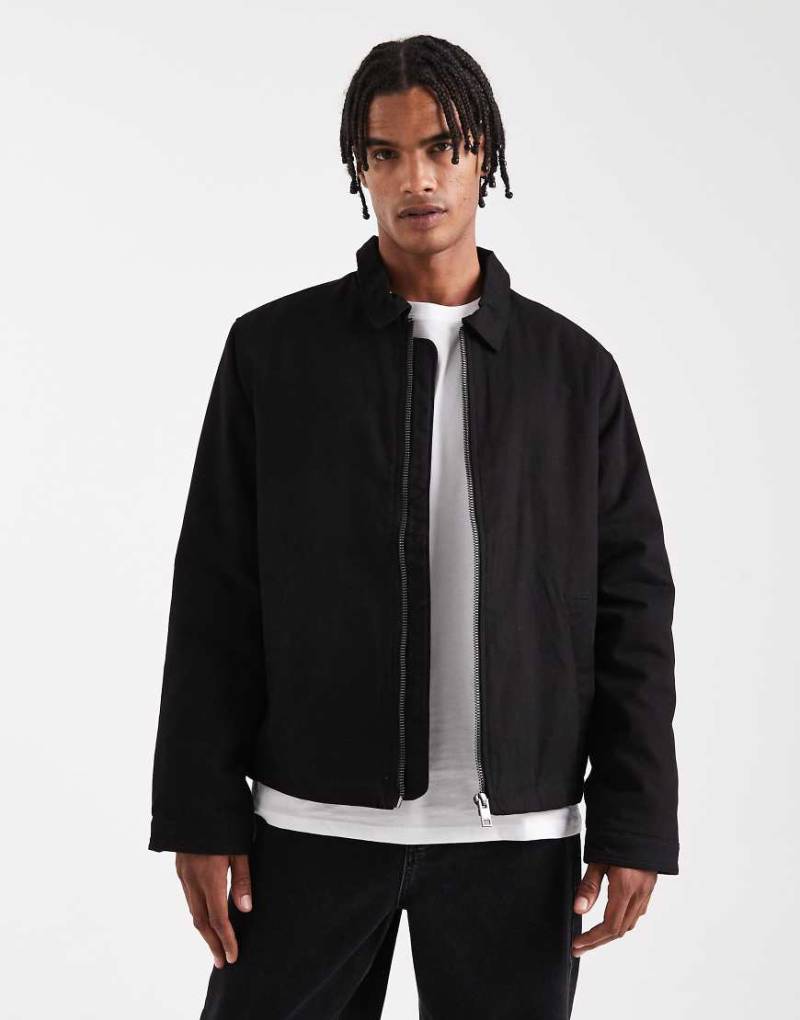 Jack & Jones - Harrington-Jacke in Schwarz mit Reißverschluss von Jack & Jones