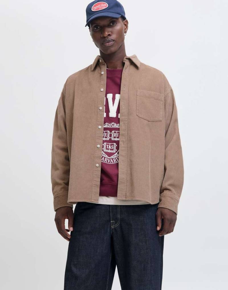 Jack & Jones - Hemd in Mocha Meringue-Grün von Jack & Jones