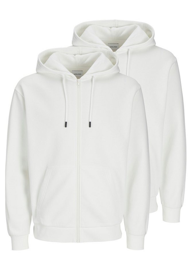 Jack & Jones Hoodie 2er Pack Bradley (Spar-Set, 2-tlg) Sweatjacke / Hoodie - Atmungsaktiv - Kapuzenjacke aus Sweat von Jack & Jones