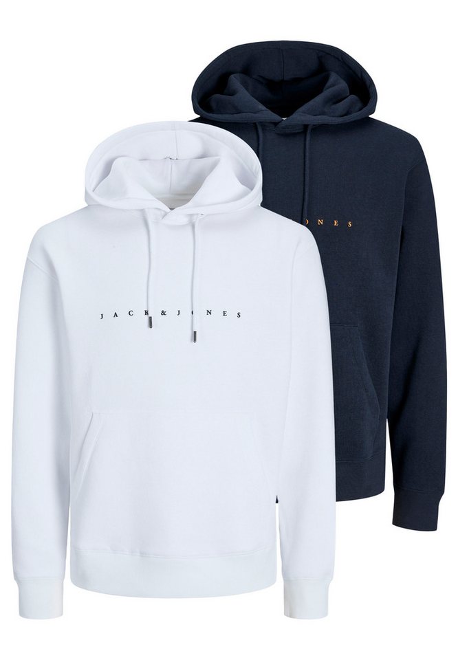 Jack & Jones Hoodie 2er Pack Star (Spar-Set, 2-tlg) Sweatshirt / Hoodie - Baumwolle - Atmungsaktiv von Jack & Jones