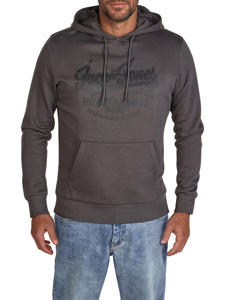 Jack & Jones Kapuzenpullover Herren Hoodie JJEADRIAN Regular Fit Longsleeve Sweatshirt mit Kängurutasche von Jack & Jones