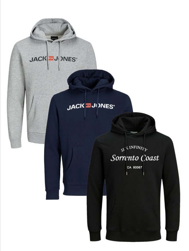 Jack & Jones Hoodie INFINITY Hoodie Multipack Herren Kapuzenpullover Sweatshirt Kapuzensweatshirt von Jack & Jones