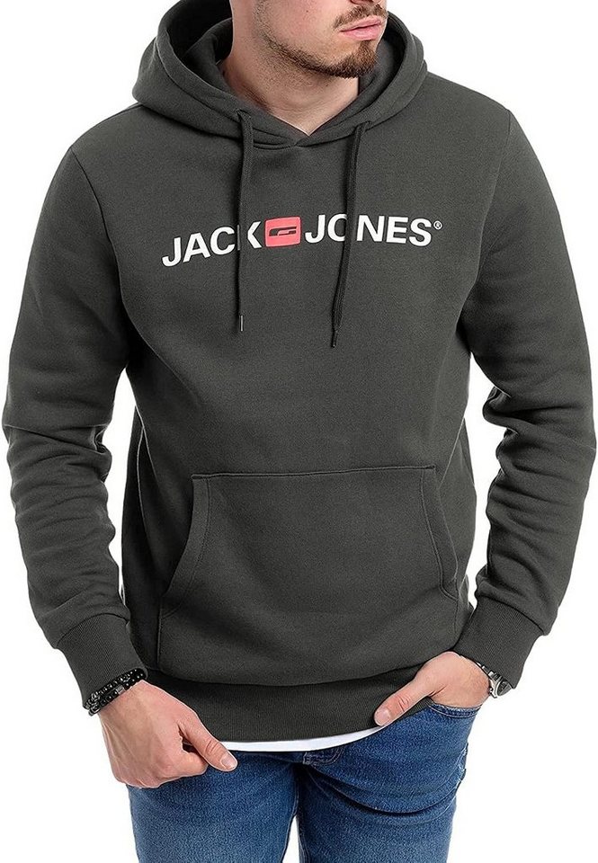 Jack & Jones Hoodie mit Kängurutasche, mit Kapuze, mit Logodruck von Jack & Jones