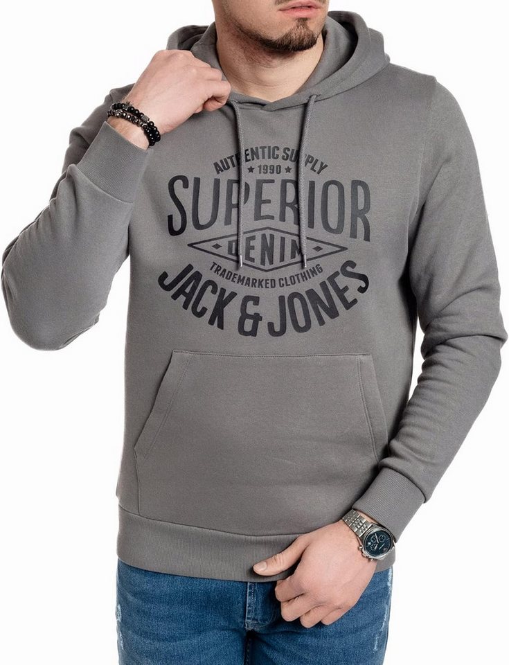 Jack & Jones Hoodie mit Kängurutasche, mit Kapuze, mit Logodruck von Jack & Jones