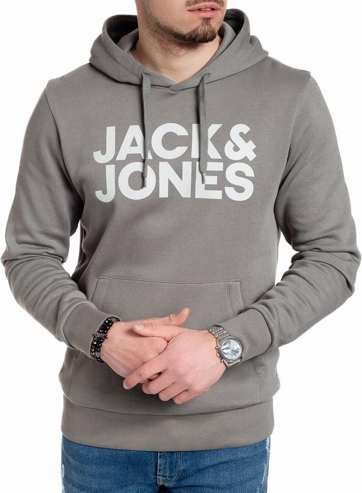 Jack & Jones Hoodie mit Kängurutasche, mit Kapuze, mit Logodruck von Jack & Jones