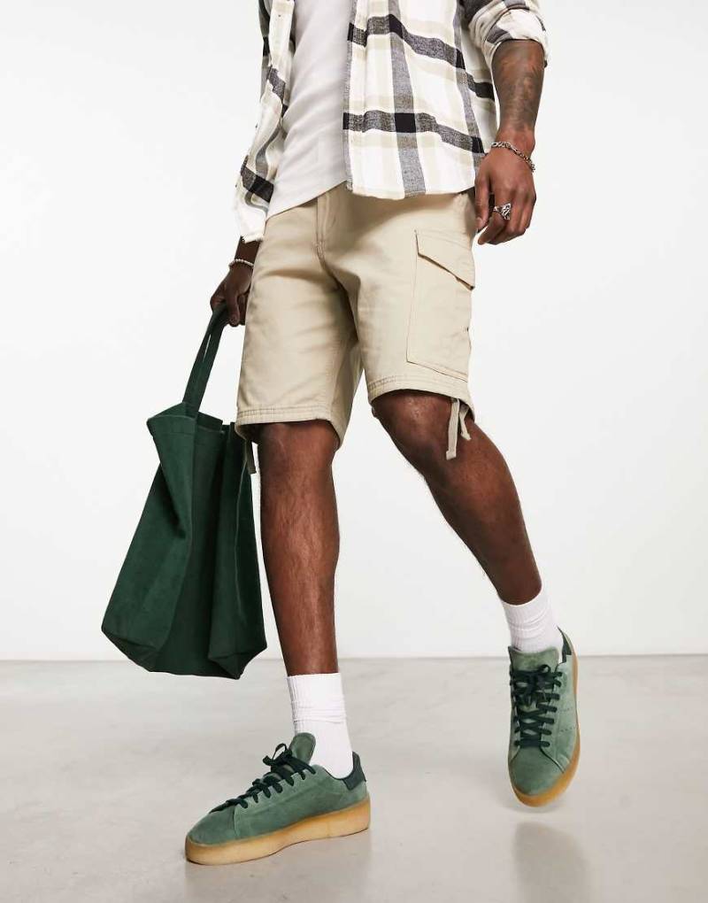 Jack & Jones Intelligence - Cargoshorts in Beige mit Tunnelzug-Neutral von Jack & Jones