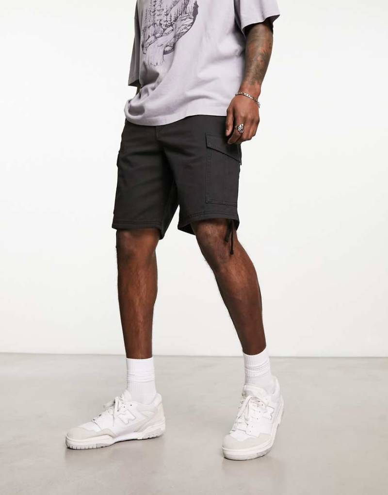 Jack & Jones Intelligence - Cargoshorts in Schwarz mit Tunnelzug von Jack & Jones