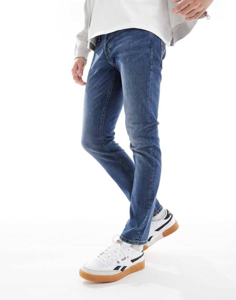 Jack & Jones Intelligence - Glenn - Jeans mit schmalem Schnitt in Mittelblau von Jack & Jones