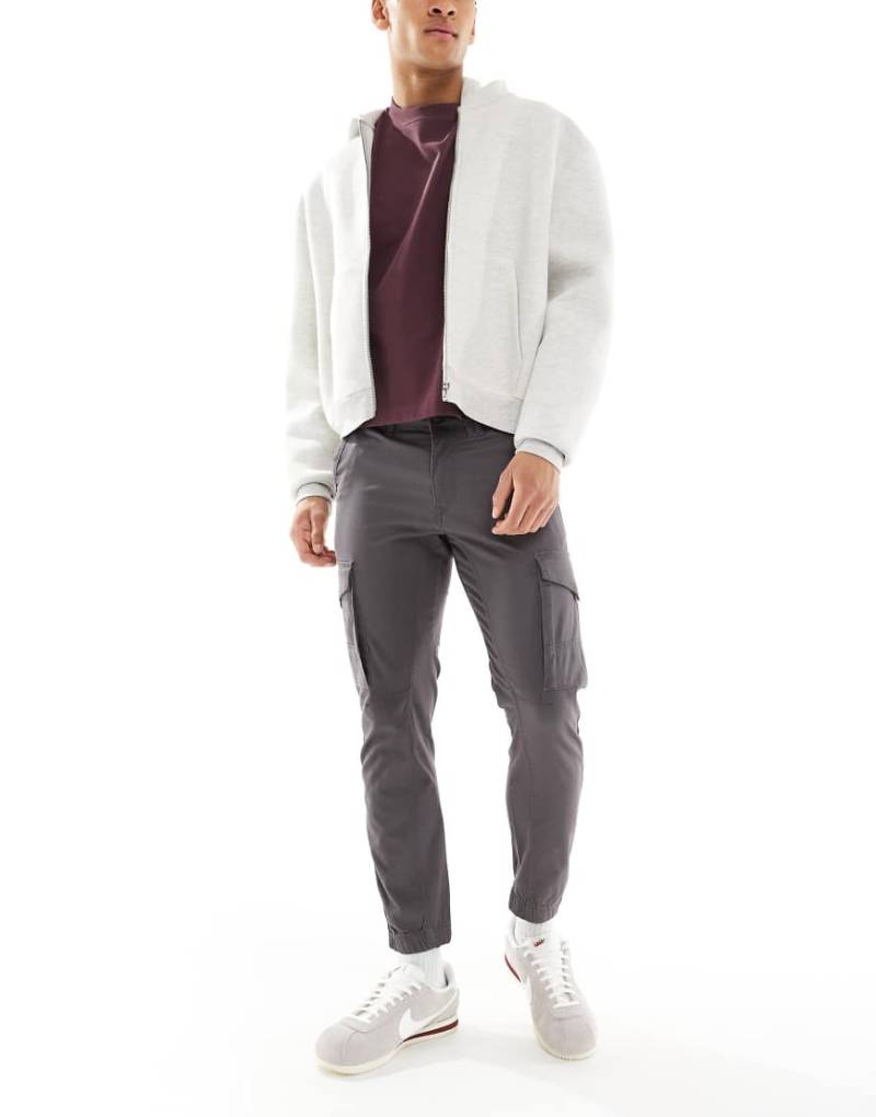 Jack & Jones Intelligence - Graue Cargohose mit Bündchen von Jack & Jones