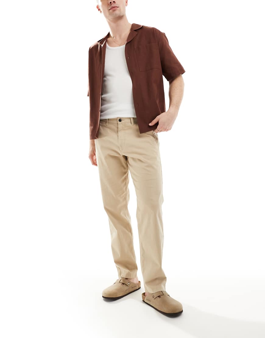 Jack & Jones Intelligence - Kane - Locker geschnittene Chinohose in Beige-Neutral von Jack & Jones