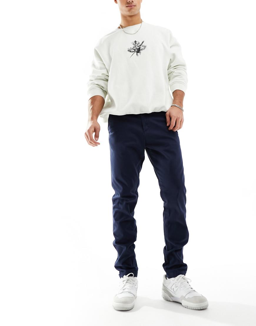 Jack & Jones Intelligence - Schmal geschnittene Chinos in Navy-Marineblau von Jack & Jones